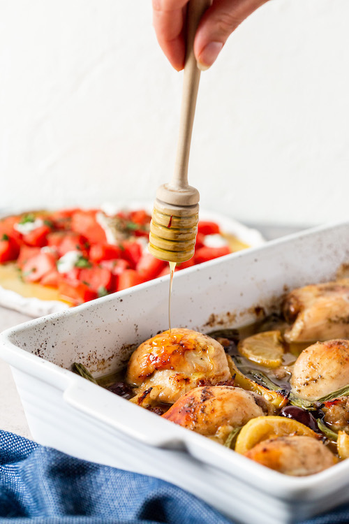 Greek Honey Herbed Chicken Healthy Dinner Recipe 