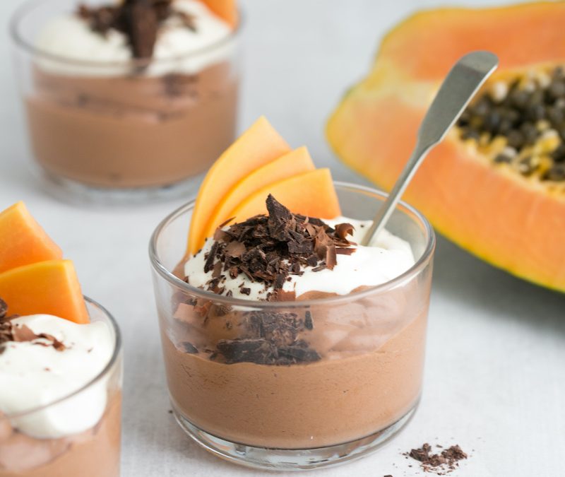 GUT FRIENDLY CHOCOLATE MOUSSE With Red Papaya